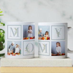 Mug MAMAN Collage de photos Lettres aquarelle