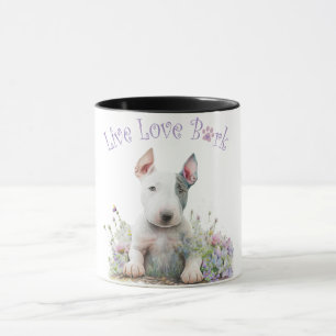 Mug Maman de Bull Terrier Fleurie