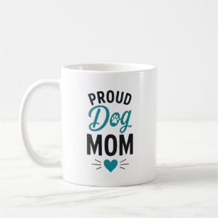 Mug Maman de Chien Fière Amoureuse des Chiens Typograp