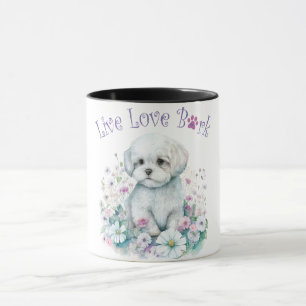 Mug Maman de chien maltais Floral