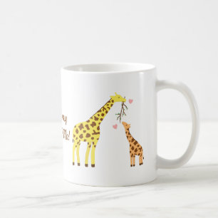 Mug Maman de girafe et veau colorés de bébé pour de