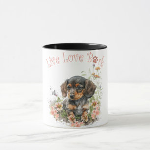 Mug Maman de Teckel Fleurie