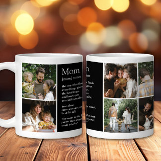 Mug Maman Définition Drôle et coeur Photo personnalisé