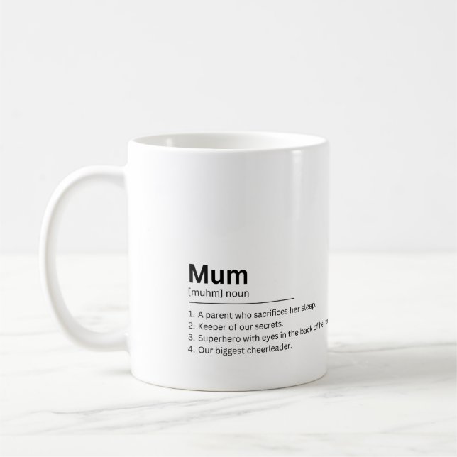 Mug Maman Définition Ton cadeau photo pour la fête des (Gauche)