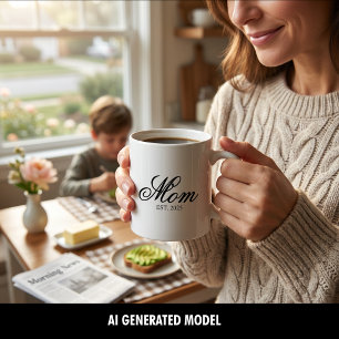 Mug Maman élégante script établi