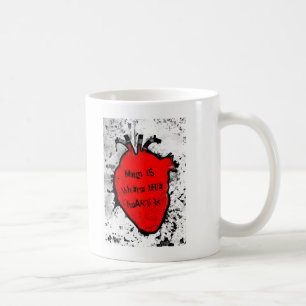 Mug maman est là où est le coeur anatomique
