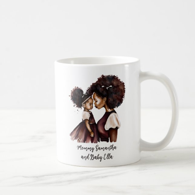 Mug Maman et fille noire personnalisée (5) (Droite)