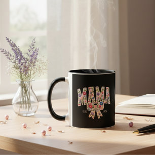Mug Maman Floral Perle Maman Université Maternité Art