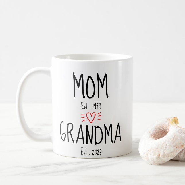Mug Maman, grand-mère #2, grand-mère du poing, nouveau (Avec donut)