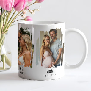 Mug Maman Jalons Photos & Années Cadeau texte personna