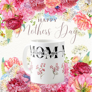 Mug Maman Je T'Aime Baies Rouges