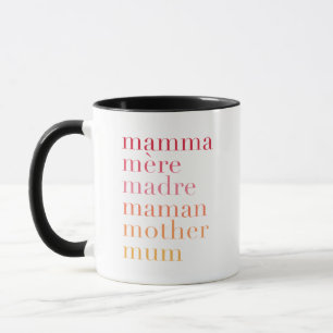 Mug Maman, Mere, Madre, Maman, Mère, Maman