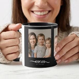 Mug Maman Mise en Place Script Noir 3 Collage Photo