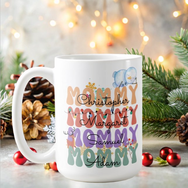 Mug Maman Moderne Enfants Noms vacances (Créateur téléchargé)