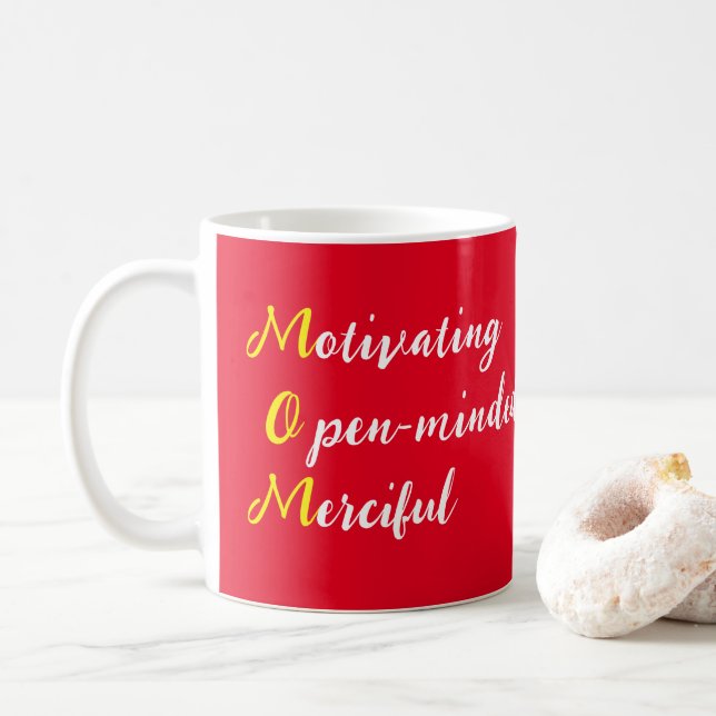 Mug Maman Motivant un texte plein d'ouverture d'esprit (Avec donut)