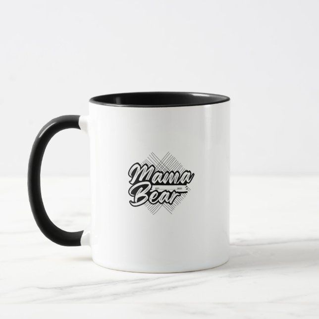 Mug Maman Ourse Gras Design Noir & Blanc (Gauche)
