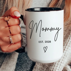 Mug Maman Personnalisé, Mug Minimaliste pour Nouve