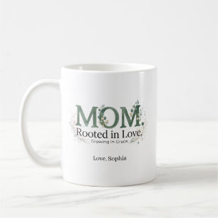 Mug Maman personnalisée enracinée dans l'amour et gran