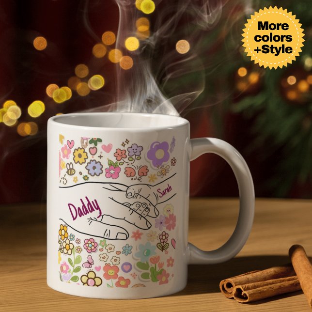 Mug Maman Personnalisée - Mains & Coeur 3D Effet G (Personalized Mom Mug - Hands & Heart 3D Effect Gift)