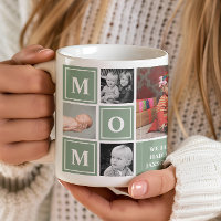 Maman Photo Collage Sage Green Mothers Day