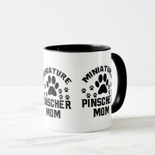 Mug Maman Pinscher Nain Amoureuse des Chiens Empreinte