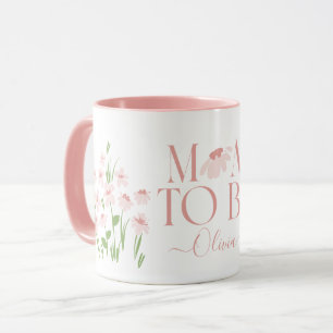 Mug Maman pour être marguerite baby shower floral nou