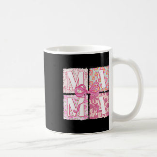 Mug Maman Rose Tendance Coquette Nœud Floral Rétro Mam