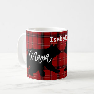 Mug Maman rouge Bear de plaid