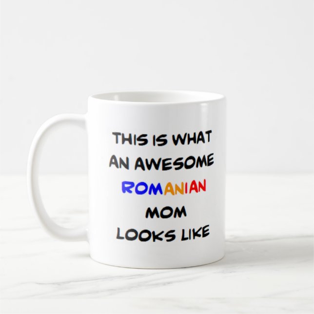 Mug maman roumaine, génial (Gauche)