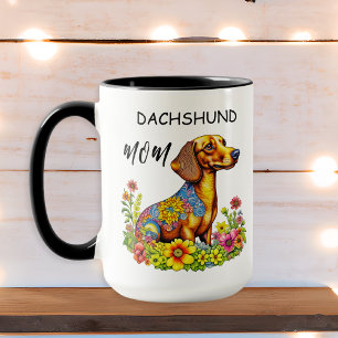 Mug Maman teckel en intelligence artificielle de dessi