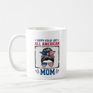 Mug Maman tout à fait Américaine 4 juillet Vintage con