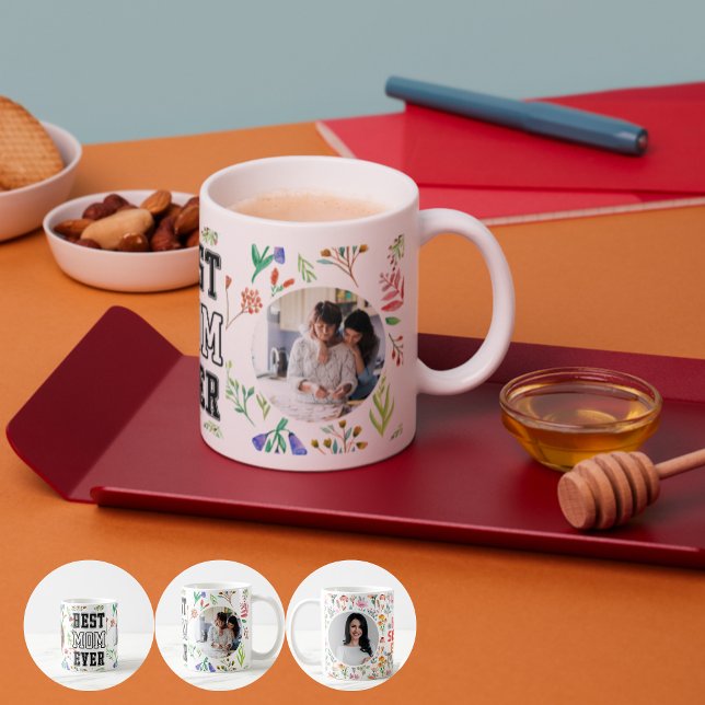 Mug Maman Tu es le Fleur sauvage : Photo personnalisée (Mom You're the Wildflower: Personalized Photo Mug for Mother's Day)