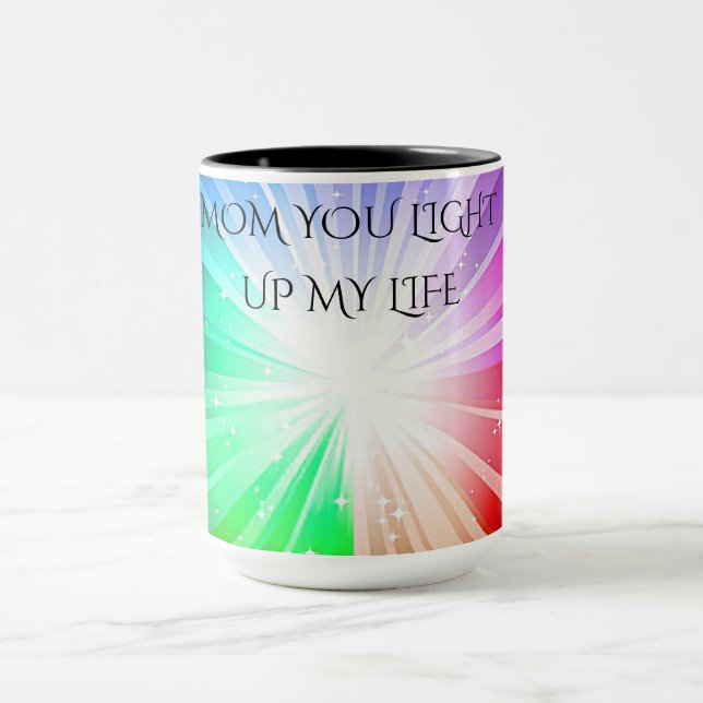 MUG "MAMAN, VOUS ÉCLAIREZ MA VIE" CAFÉ OU BOUGIE À THÉ (Centre)