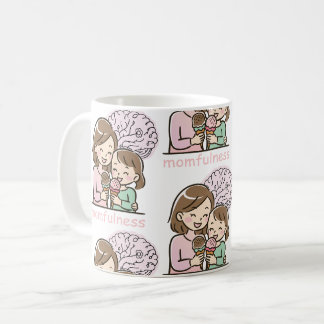 Mug Mamanité Mignon Motif de Crème Glacée Mère Fille