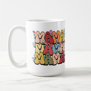 Mug Maman's Day Mama Retro Texte
