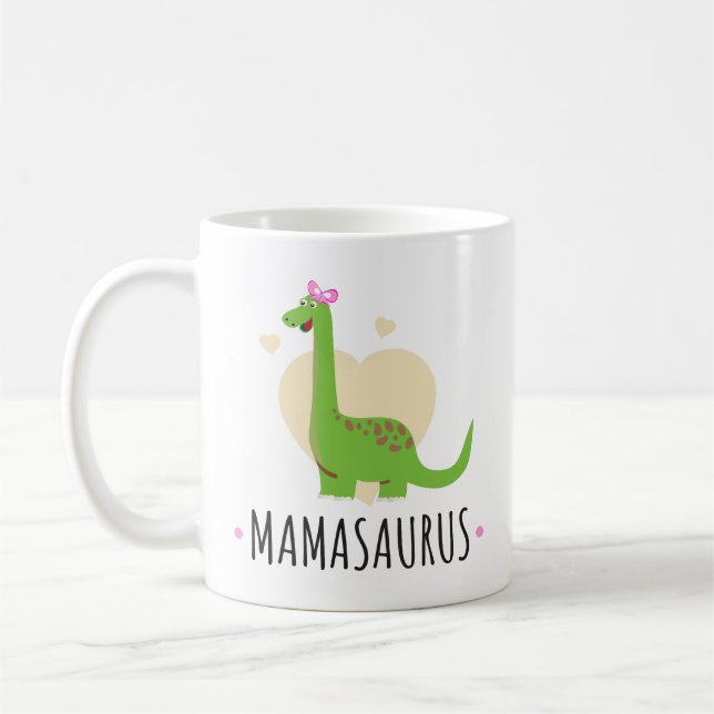 Mug Mamasaurus Funny Dinosaur – Sweet Mom Gift (Gauche)