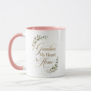 Mug Mamie Mon Cœur Est Chez Moi Fête Des Mères
