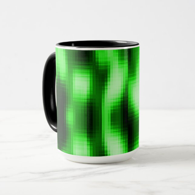 Mug Manchado verde e preto estilo pastilhas de vidro (Devant gauche)