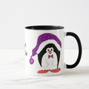 Mug Manchot dans un chapeau violet
