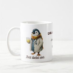 Mug Manchot d'hiver personnalisé « Meilleur médecin de