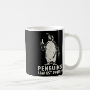 Mug Manchots aux nageoires levées contre le majeur des