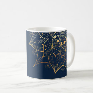 Mug Mandala bleu et or   L'art islamique inspiré