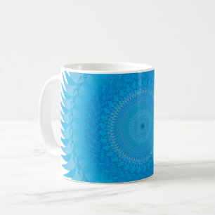 Mug Mandala de soleil bleu clair