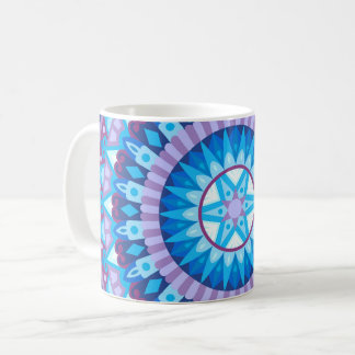 Mug Mandala d'hiver bleu flocon de neige cadeau cosy