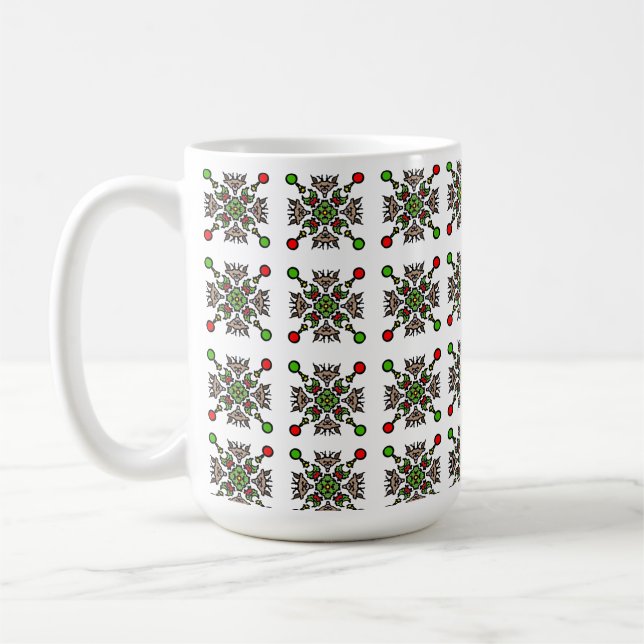 Mug Mandala flocon de neige de Noël (Gauche)