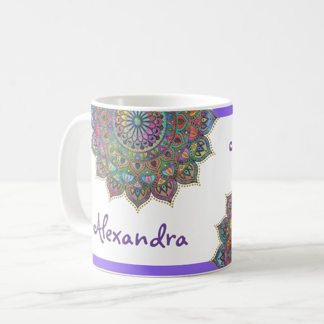 Mug Mandala Inde Style 1 (Devant gauche)