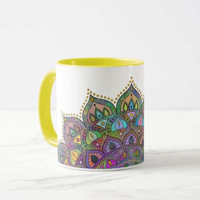 Mug Mandala Inde Style 1 (Devant gauche)
