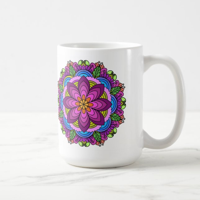 Mug Mandala Mug: Lotus Bloom Mandala (Droite)