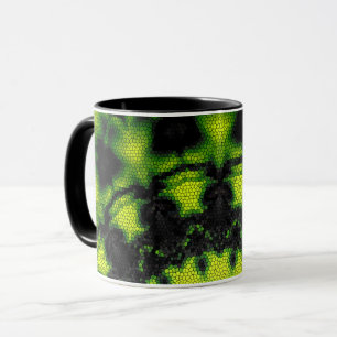 Mug Mandala ronde motif kaleidoscope rétro hippi