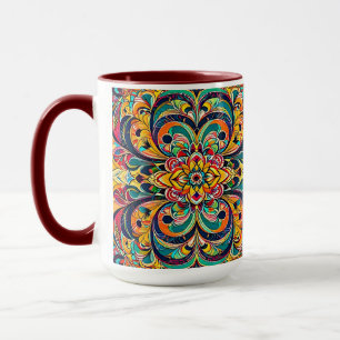 Mug Mandala Symphonie des couleurs – Floral psychédéli